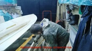 Север 440  Разметка и установка шпангоутов и стрингеров.