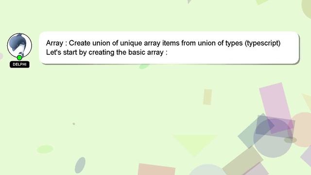Array : Create union of unique array items from union of types (typescript) смотреть онлайн