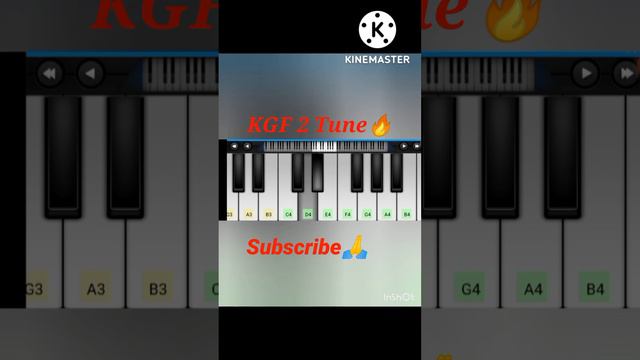 How To Play KGF Theme Music On Mobile#short# Piano#kgf Tutorial#piano Tutorial#
