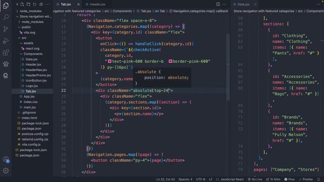 React Project: Create E-commerce Navigation UI with featured categories using Tailwind CSS | Part 2 смотреть онлайн