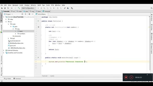 Find factorial of number in java – recursive & iterative approach смотреть онлайн