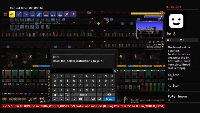 (LIVE) / PS4 / Ultimate All Items World 1.4.4 / 24/7 / SERVER 1 / Terraria / смотреть онлайн