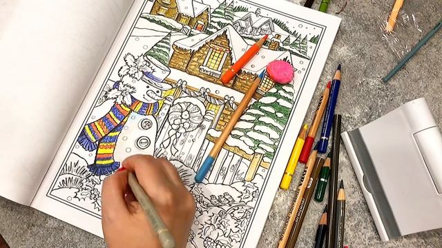 ЗАКАНЧИВАЮ РАСКРАСКУ КАНТРИ КРИСМАС| ТЕРЕЗА ГУДРИДЖ| раскраски антистресс для взрослых смотреть онлайн