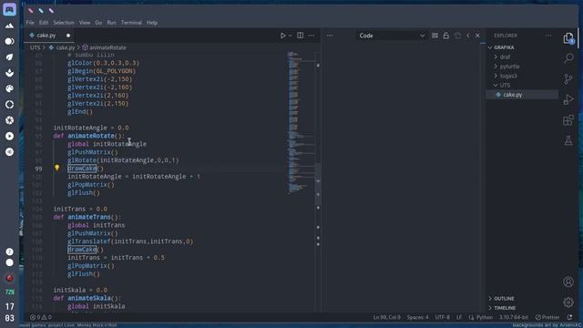 Membuat Grafis 2D (Kue Ulang Tahun) dengan OpenGL Python смотреть онлайн