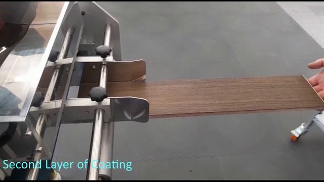 Deck Art Parquet Finishing Line in Action - Two LED UV Oil Coatings On a Small Oak Flooring Plank смотреть онлайн