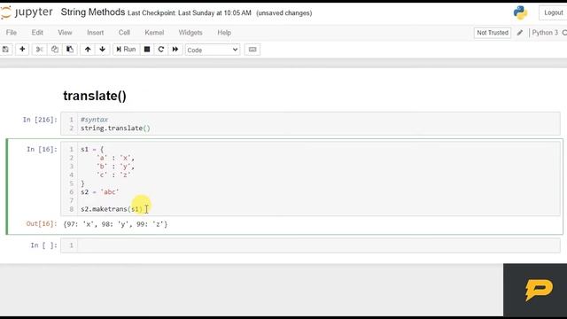 Python String - translate() смотреть онлайн