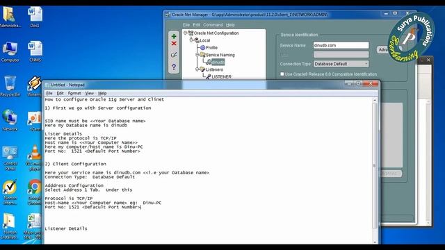 Oracle11g Client Server Configuration Windows 7 64bit смотреть онлайн