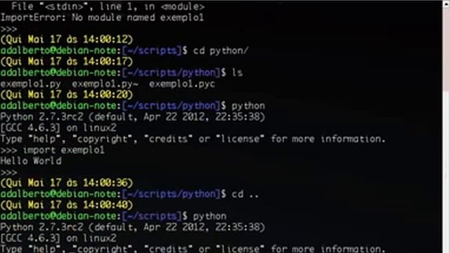 Exemplo de uso da variavel PYTHONPATH смотреть онлайн