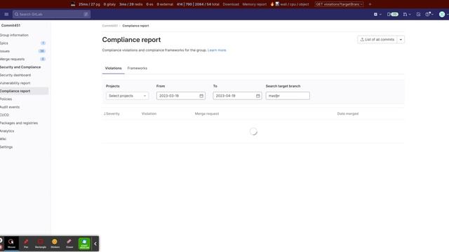 Allow filtering compliance violations by branch смотреть онлайн
