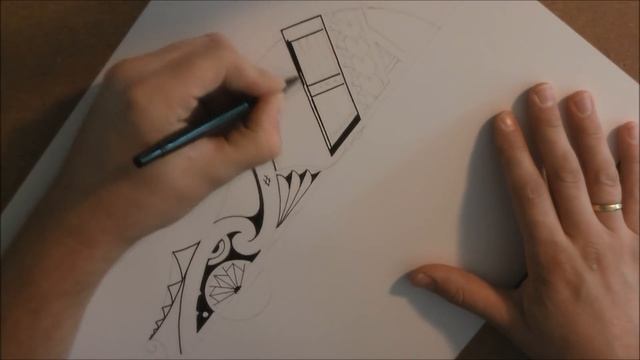 How to draw a Maori/Samoan style calf tattoo design смотреть онлайн