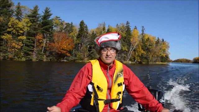 Fall colors in Nova Scotia, Canada from a Hydro Force boat.