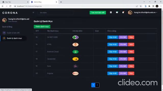 Blog asp .net core mvc 6.0,sql server,bootstrap смотреть онлайн