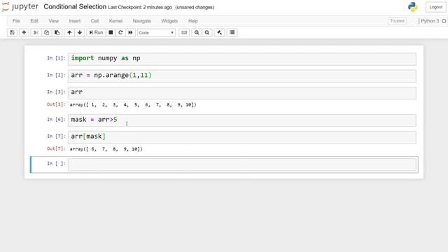 NumPy : Conditional Selection(Hindi) смотреть онлайн