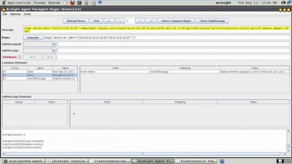 Creating a flex connector with Extra Processors for HP ArcSight