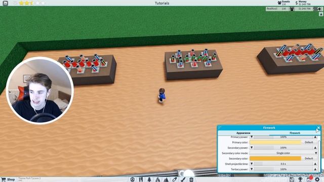 ? How To Build A FIREWORK SHOW In Theme Park Tycoon 2! | Tutorial смотреть онлайн
