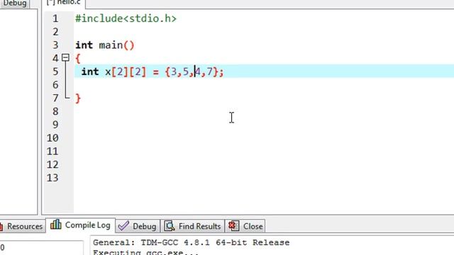 C Programming - 52 - Initialize a two dimensional array смотреть онлайн