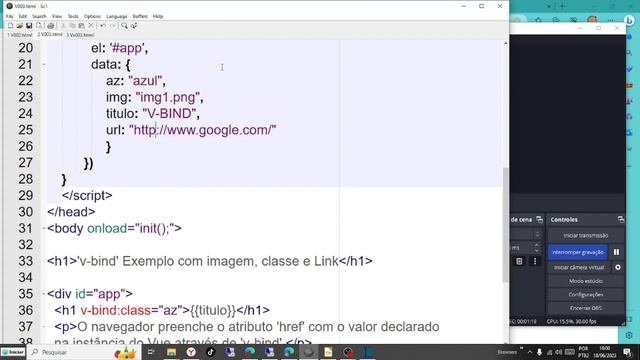 Curso de Vue 03 - Usando o v-bind em src, href e class смотреть онлайн