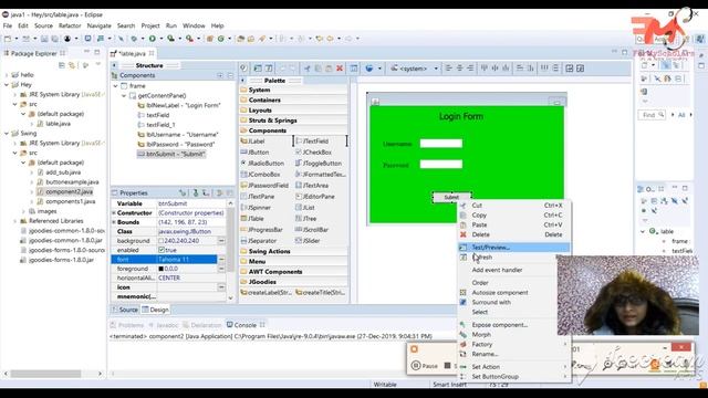 #3 JTextField & JButton in Swing | Components of Swing | Java Eclipse GUI | Hindi смотреть онлайн