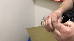 Поклеили самоклеюшиеся панели в ванной.