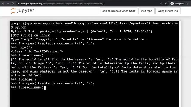 Python básico - 07 Lectura de archivos con readlines() смотреть онлайн