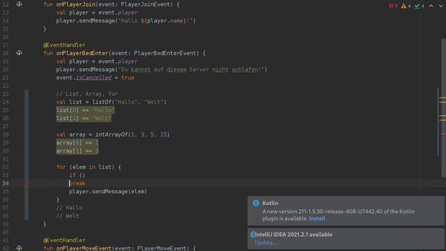 Spigot-Plugin in Kotlin #8: List, Array und for-Schleifen смотреть онлайн