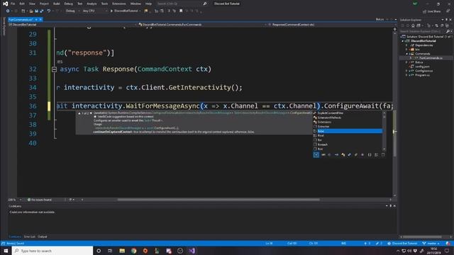 How To Make A C# Discord Bot - Interactivity - Part 3 смотреть онлайн