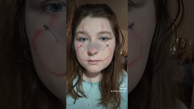 Хэллоуинский макияж масками тик тока #макияж #тренд #тикток #хэллоуин смотреть онлайн