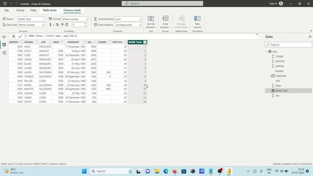 DAX RANKX function in Power BI смотреть онлайн