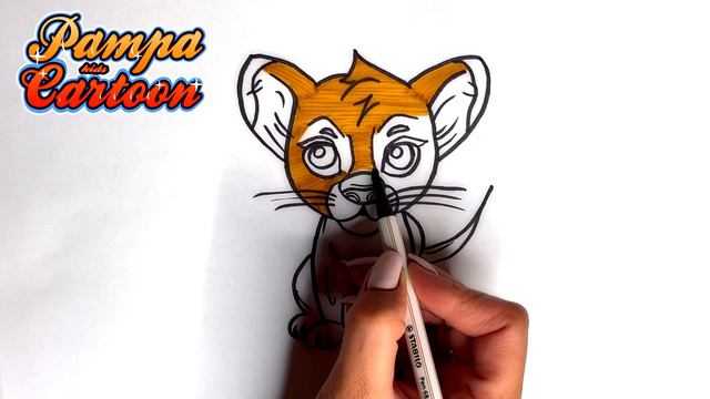 Simba from Lion King Drawing and Coloring from Scratch for Kids #coloring #lionking #simba #video смотреть онлайн