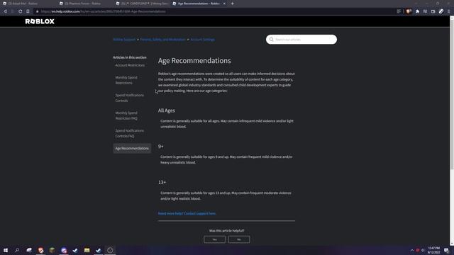 ROBLOX age guidelines update смотреть онлайн