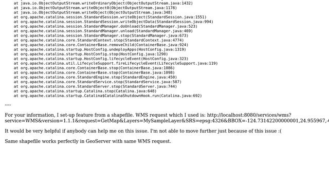 GIS: deegree WMS incomplete ServiceException code="InvalidRequest" смотреть онлайн
