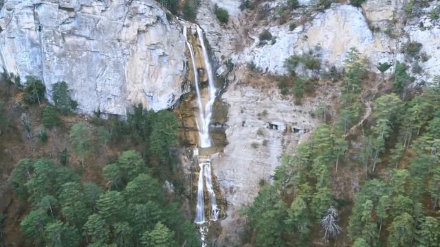 Водопад Учан Су с квадрокоптера. Крым смотреть онлайн