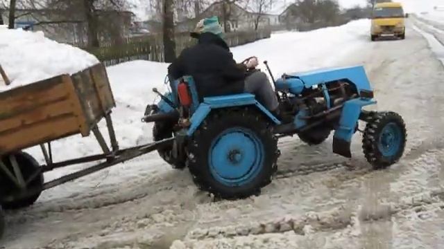 самодельный минитрактор по снегу смотреть онлайн