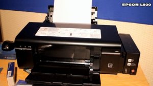 Первый обзор принтера Epson L800 после покупки, заправка печать фото, дисков