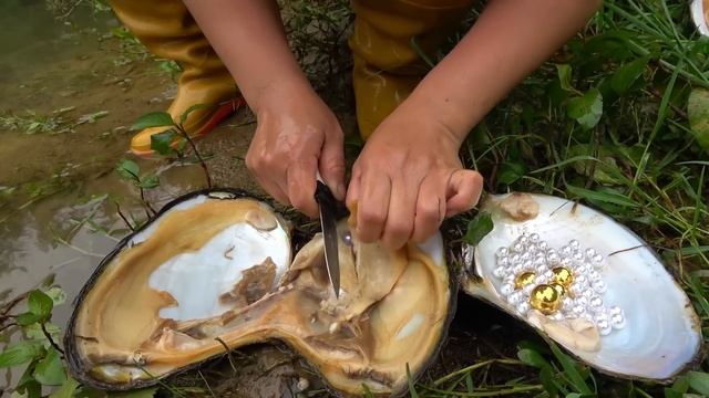 It's too shocking. After opening a few big clams, there are hundreds of pearls inside смотреть онлайн
