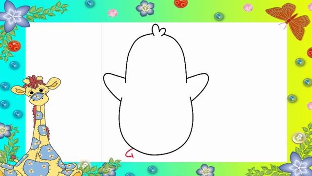 How To Draw A PENGUIN Step By Step For Kids.Как быстро и просто нарисовать пингвина. смотреть онлайн