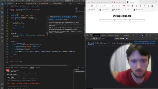React hooks useState, useEffect, useMemo with fibonacci formula смотреть онлайн