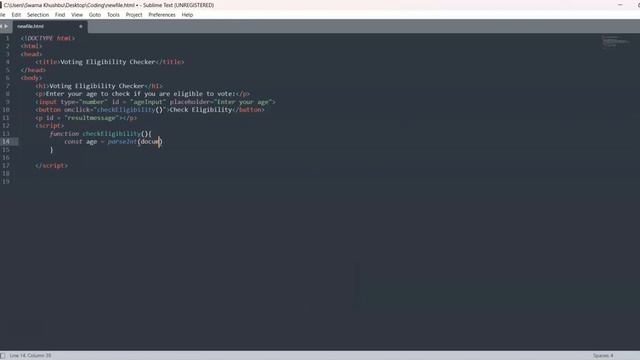 JavaScript Tutorial | Conditional Operator in JavaScript | Responsive Voting Eligibility Checker смотреть онлайн