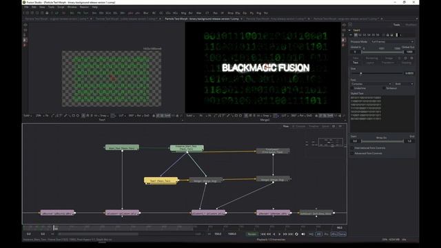 Blackmagic Fusion - Particle Text Morphing (free templates and walk through) смотреть онлайн