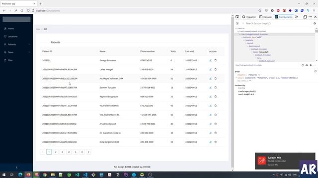 04 Doctor app | Patient list Data table component with Ant Design смотреть онлайн