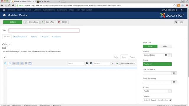 Joomla - add custom facebook code смотреть онлайн