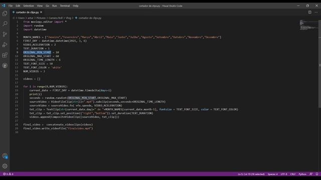 A Python code to compile a video diary смотреть онлайн