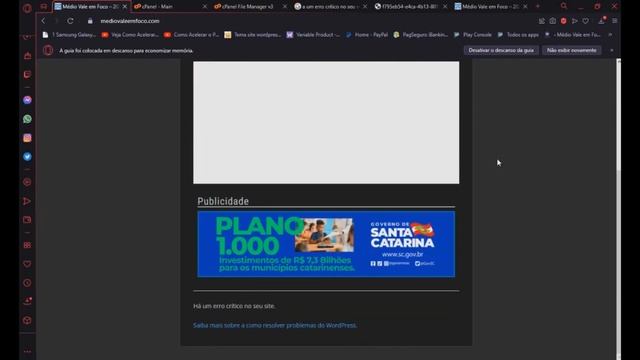 INEDITO - CORRIGINDO O PIOR ERRO CRÍTICO DO WORDPRESS NÃO SE DESESPERE