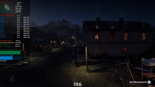 [Red Dead Redemption 2] GeForce RTX 3070-I7 8700K 4K Vulkan DLSS 2.2 Benchmark смотреть онлайн