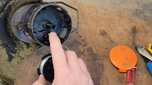 HOW TO RESTRING or Add String Black + Decker Weed Eater Grass Trimmer EASY WAY AFS SPOOL смотреть онлайн