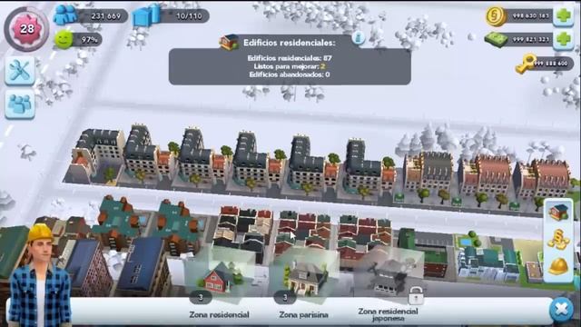 SimCity Buildit timelapse (0 a 500.000 habitantes/Population) смотреть онлайн