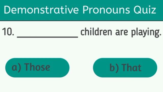 Demonstrative Pronouns Quiz | This / That / These And Those Grammar Quiz Or Test | Ladla Education