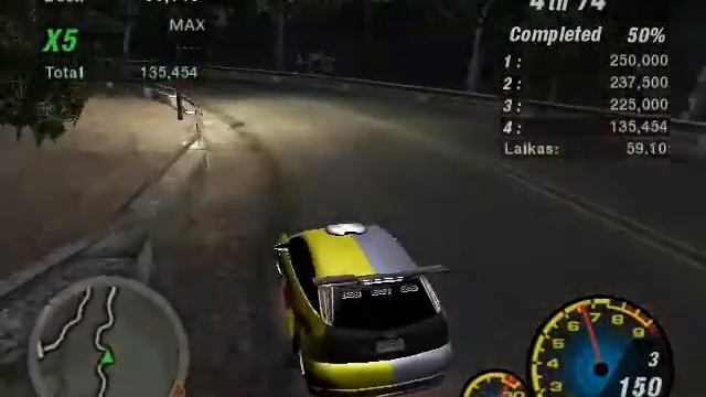 NFS Underground 2 Ford Focus Hilside Manor Drift 260k смотреть онлайн