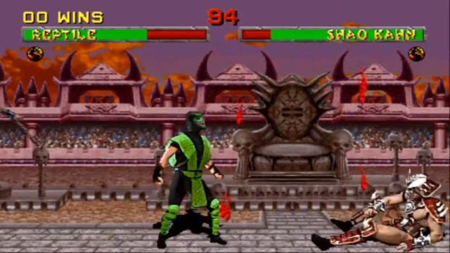 Mortal Kombat II (Arcade) - Reptile VS Shao Kahn + Ending смотреть онлайн